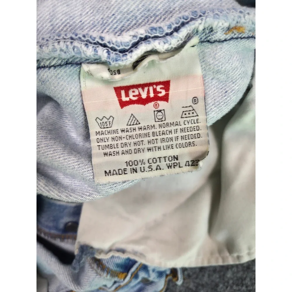 Vintage 90s Levi's 501 Jeans Mens 40x32 Light Wash Denim Made in USA Distressed